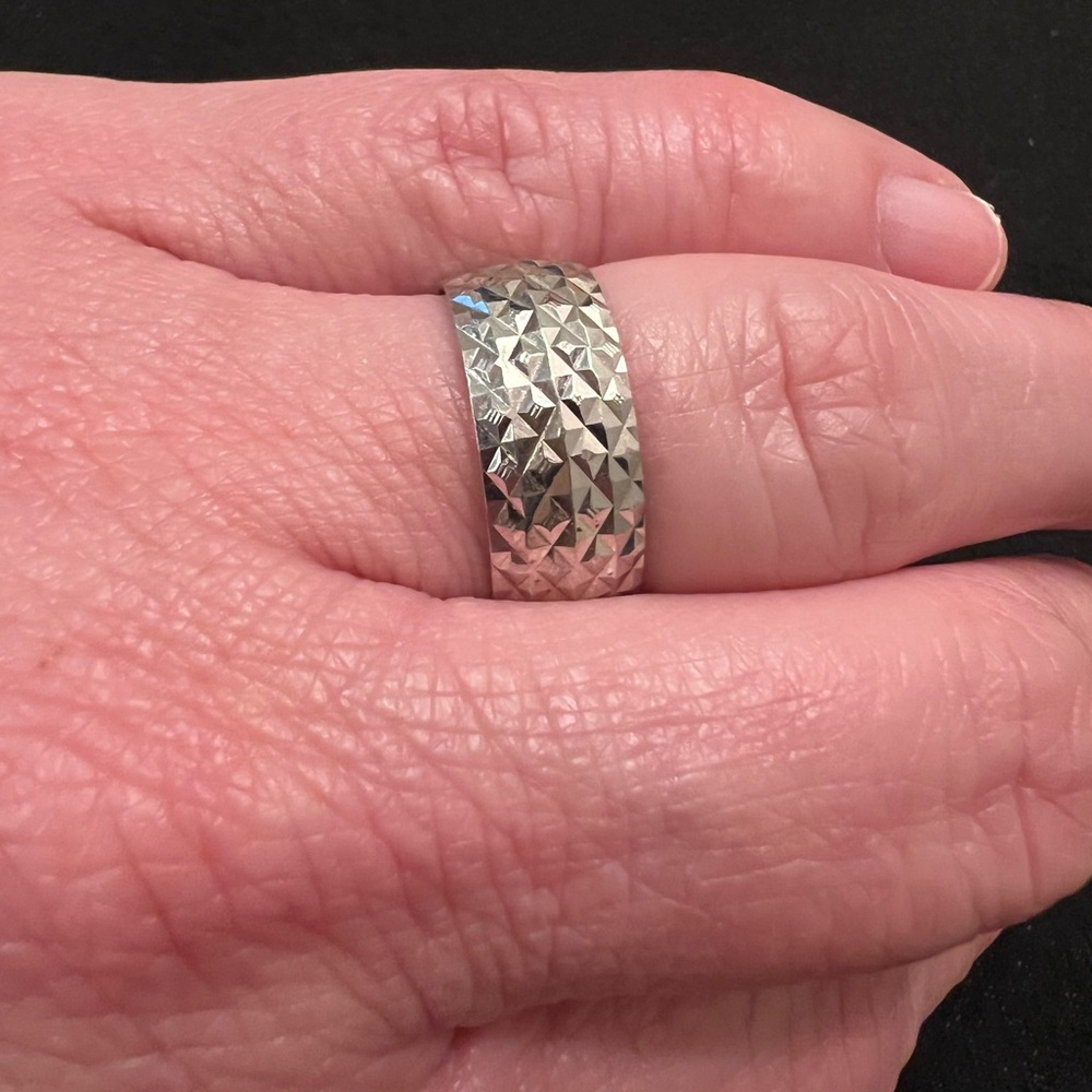 Silver Textured Ring